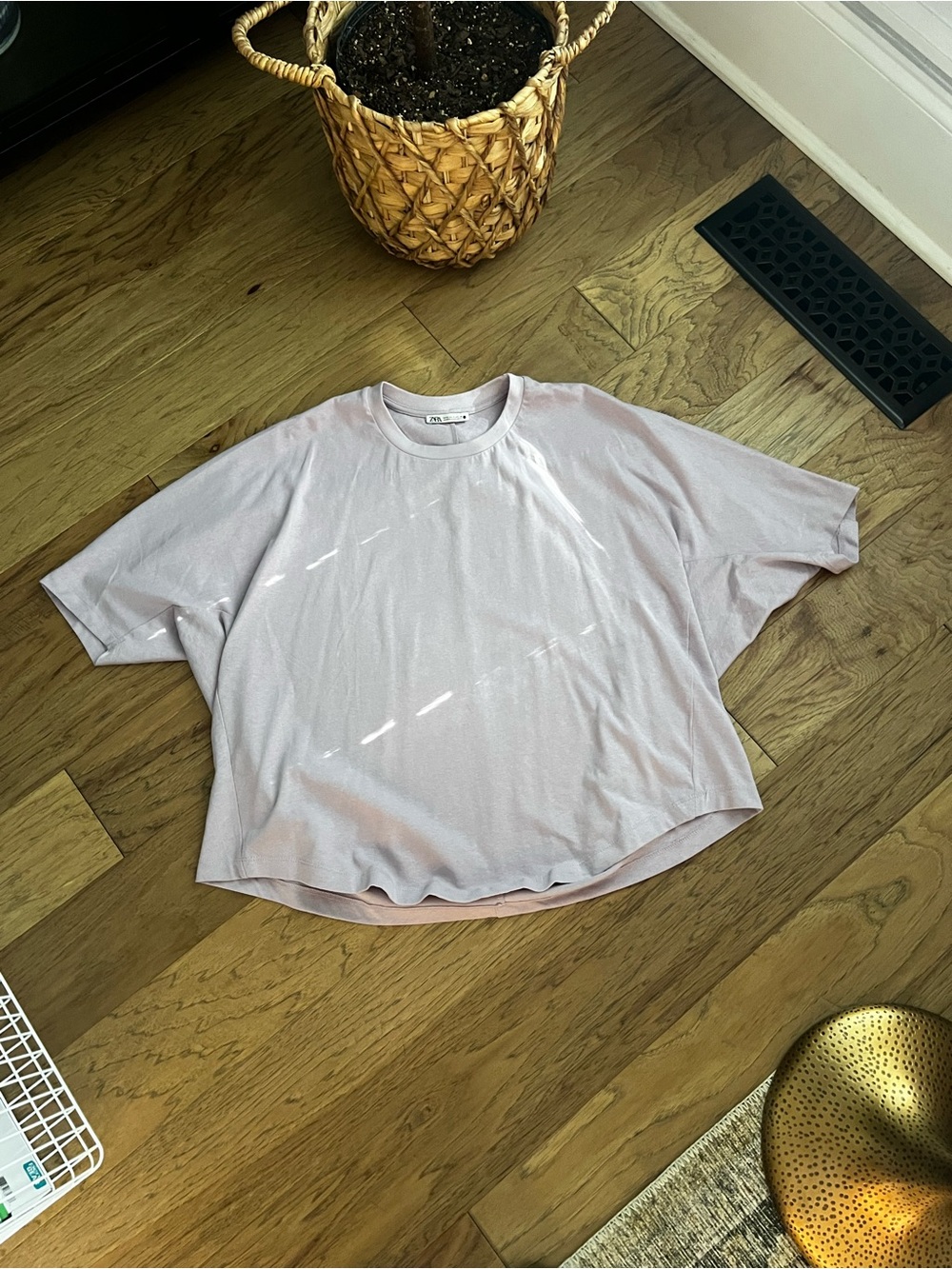 Zara Boxy Short Sleeve Tee - Light Lavender